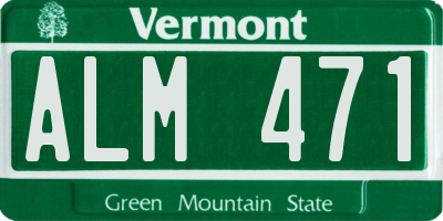 VT license plate ALM471