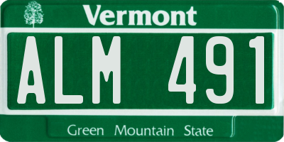 VT license plate ALM491