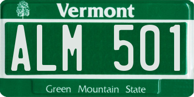 VT license plate ALM501