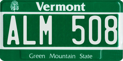 VT license plate ALM508