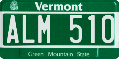 VT license plate ALM510