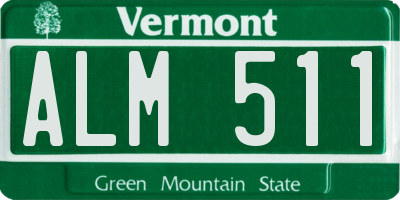VT license plate ALM511