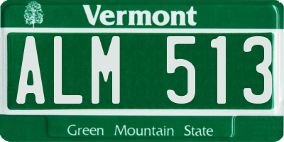 VT license plate ALM513