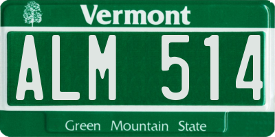 VT license plate ALM514