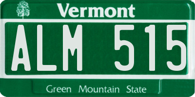 VT license plate ALM515