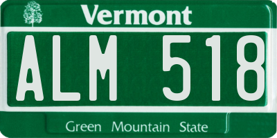 VT license plate ALM518