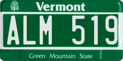 VT license plate ALM519