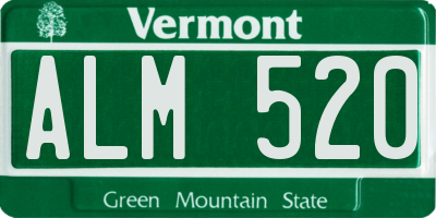 VT license plate ALM520