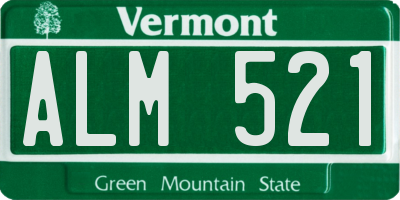 VT license plate ALM521