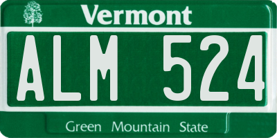 VT license plate ALM524