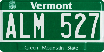 VT license plate ALM527