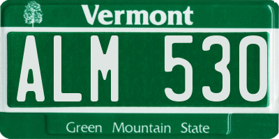 VT license plate ALM530