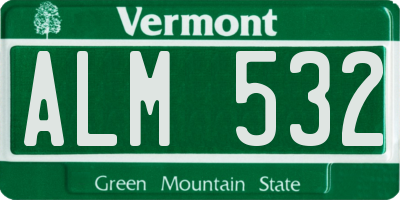 VT license plate ALM532