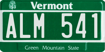 VT license plate ALM541