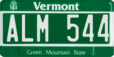VT license plate ALM544