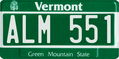 VT license plate ALM551