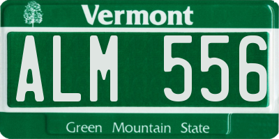 VT license plate ALM556