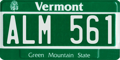 VT license plate ALM561