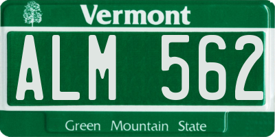 VT license plate ALM562