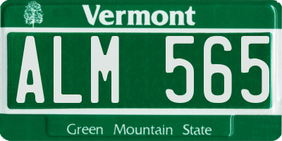 VT license plate ALM565