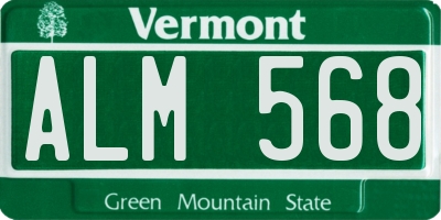 VT license plate ALM568