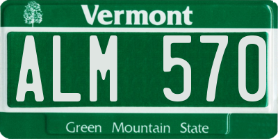 VT license plate ALM570