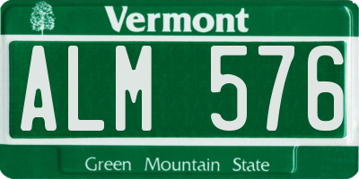 VT license plate ALM576