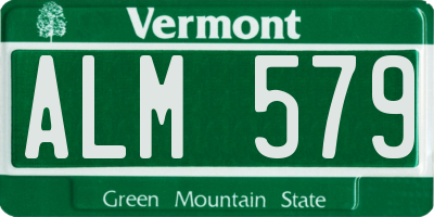 VT license plate ALM579