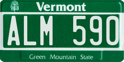VT license plate ALM590