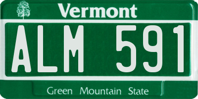 VT license plate ALM591