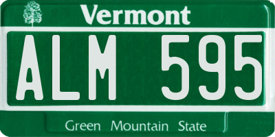 VT license plate ALM595