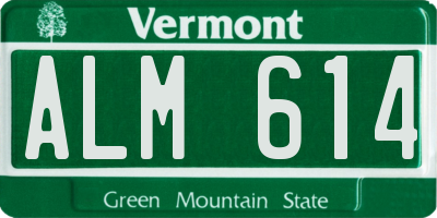 VT license plate ALM614