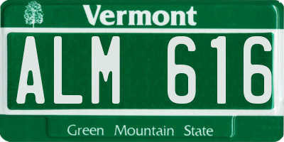 VT license plate ALM616