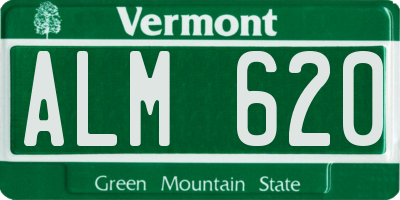 VT license plate ALM620