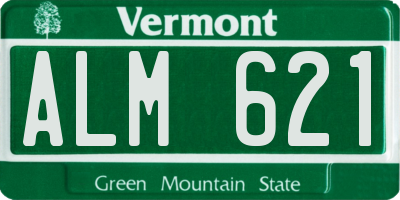 VT license plate ALM621