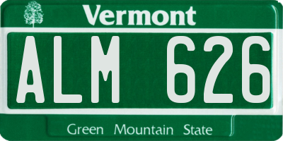 VT license plate ALM626