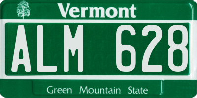 VT license plate ALM628