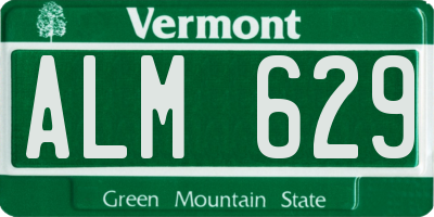VT license plate ALM629