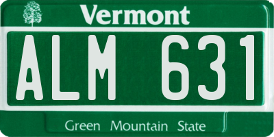 VT license plate ALM631