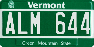 VT license plate ALM644
