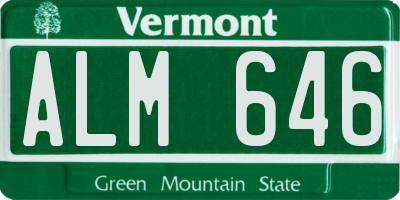 VT license plate ALM646