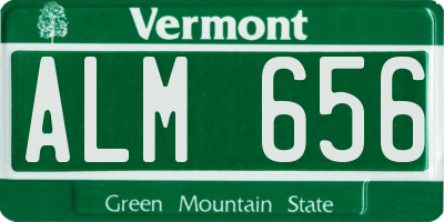 VT license plate ALM656