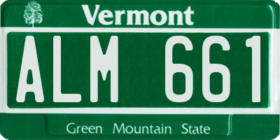VT license plate ALM661