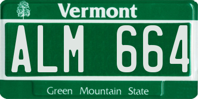 VT license plate ALM664