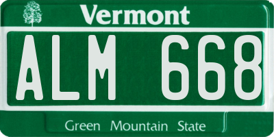 VT license plate ALM668