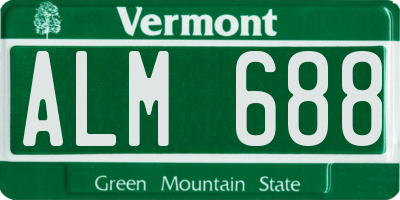 VT license plate ALM688