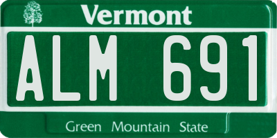 VT license plate ALM691