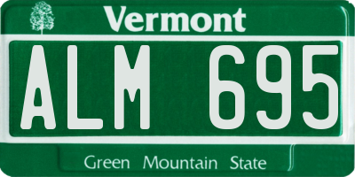 VT license plate ALM695