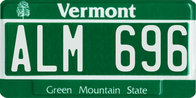 VT license plate ALM696