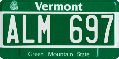 VT license plate ALM697